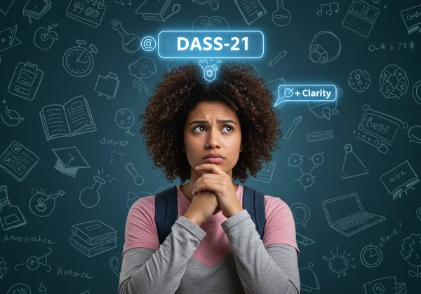 A student finding clarity amidst academic stress with DASS-21