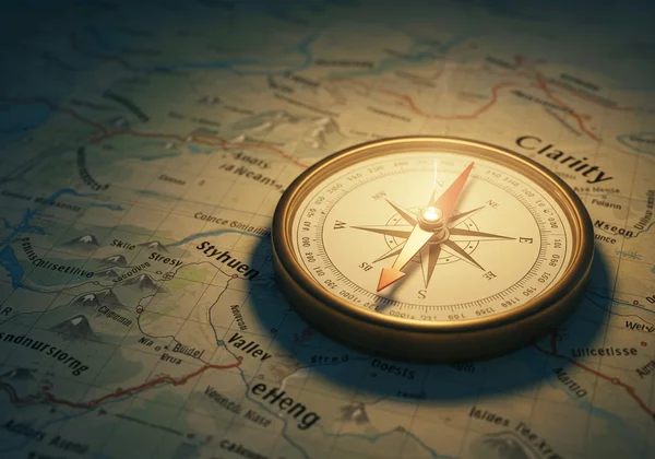 A compass guides understanding emotional well-being