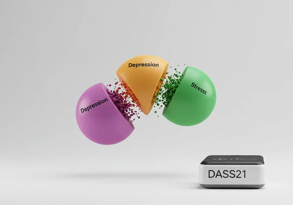 Three distinct emotional states separated by DASS21