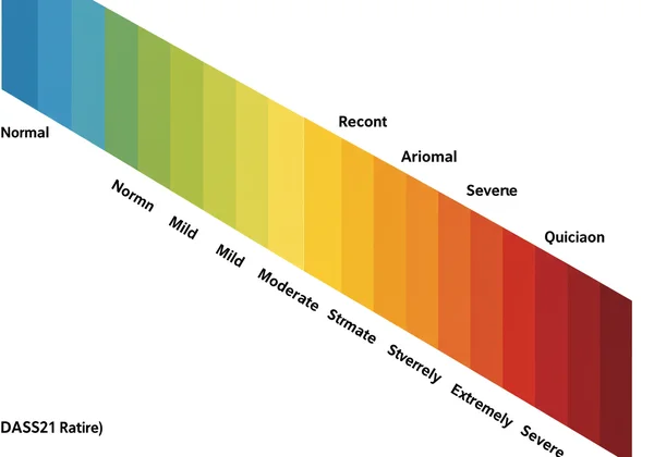 DASS21 severity ratings on a visual spectrum