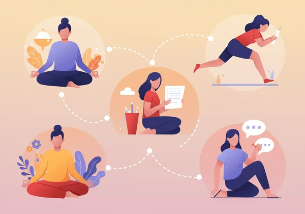 Person taking action with mental health strategies