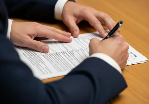 Person completing self assessment form